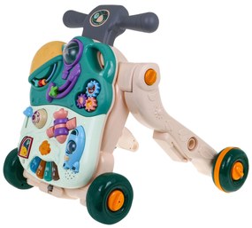 Interaktívna hračka 5 v 1 pre deti od 18 m+ chodítko,, kolobežka, stôl, senzorická doska ZDN.658