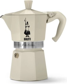 Kávovar na moka kávu Bialetti Moka Express, 190 ml, krémový