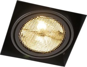 Zápustený reflektor čierny GU10 AR111 bez rámu - Oneon Honey