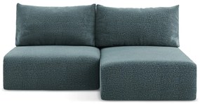 Tyrkysovomodrá rozkladacia/s úložným priestorom rohová pohovka (pravý roh) Kalena – Makamii