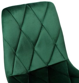 Jedálenská stolička MADISON zamatová, tmavozelená