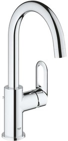 GROHE BauLoop páková umývadlová batéria s otočným výtokom, s odtokovou súpravou s tiahlom, výška výtoku 207 mm, chróm, 23091000