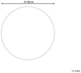 Okrúhly viskózový koberec ⌀ 140 cm svetlobéžový GESI II Beliani