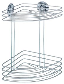 WENKO 18914100 - Rohová polica TURBO-LOC, okrúhla oceľová, 26,5x33 cm, lesklý chróm