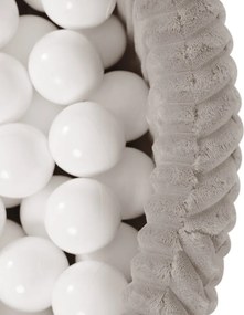 Suchý bazén okrúhly 90x30 cm – béžový Puffy Lamell + 200 perleťových guličiek