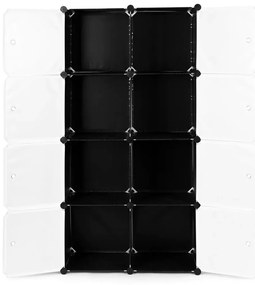 Hogler 3415 Variabilný policový systém 8 políc, 140 x 74 x 47 cm, čierna