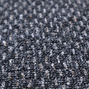 Timzo, Metrážny koberec Rubin 2128 antra, na mieru, šíře 4m, šedá, ab (mriežka), chodba / predsieň