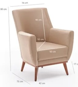 Kreslo SIRO krémové