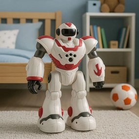 LEAN Toys Interaktívny RC robot diaľkovo ovládaný, 16 funkcií, svetlá, zvuky, ružový