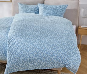 Posteľná bielizeň zo zimného džerseja, svetlomodrá, štandardná veľkosť