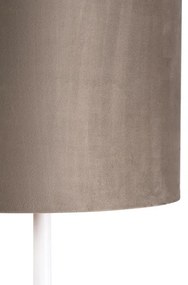 Lampa na kŕmenie biela s tupým odtieňom a zlatým interiérom 40 cm - Simplo