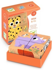 Drevené kocky - priatelia z divočiny