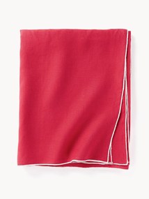 Ľanový obrus's dekoračným lemom Kennedy