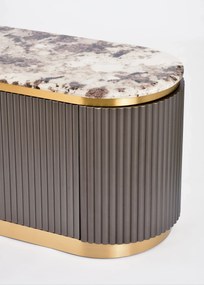 TV stolík Stilig ST916 200 cm mramor/grafit/zlatý