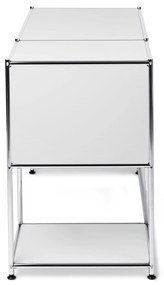 Kovový písací stôl »CN3« s výklopnými dvierkami, biely