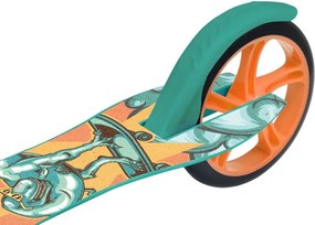 Detská kolobežka s veľkými kolesami a popruhom, Dino - mint
