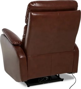 Kožené polohovacie kreslo ELEGANT 2, čierna (RM)