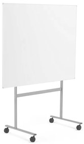 Biela magnetická tabuľa s kolieskami DORIS, 1505x1205 mm