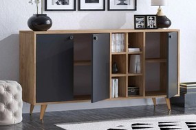 Dizajnová komoda Cadilyn 140 cm čierna