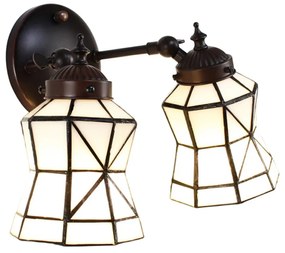 Nástenná double lampa Tiffany WHITE