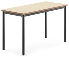 Stôl SONITUS, 1200x600x720 mm, linoleum - béžová, antracit