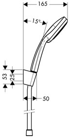 Hansgrohe Croma 100, sprchový set Vario s hadicou 1600 mm, chrómová, HAN-27594000