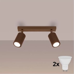 Brilagi - LED bodové svietidlo CRESTO 2xGU10/10W/230V hnedé