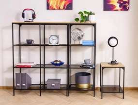 Regál Lex A 100 cm dub přírodní/černý