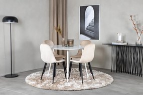 Plaza Polar stolová súprava biela/béžová