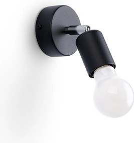 Čierne nástenné svietidlo ø 6 cm Brando – Sollux