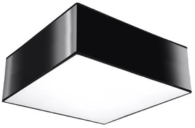 Stropné svietidlo Horus, 1x čierne plastové tienidlo, (biely plast), (25 cm)