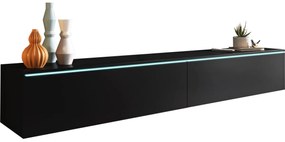 TV stolík LOWBOARD D 180, 180x30x32, čierny grafit