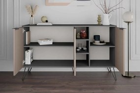 Dizajnová komoda Balaniki 142 cm antracitová