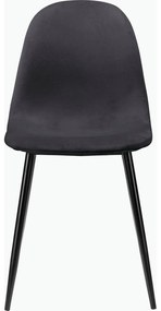 Tmavosivé zamatové jedálenské stoličky v súprave 4 ks Monza – Støraa