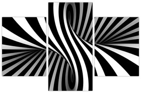Abstraktní obraz so zebrymi pruhmi (90x60 cm)