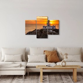 Obraz majáka pri západe slnka (90x60 cm)