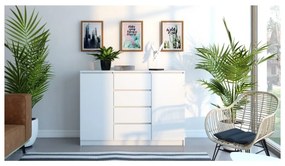 Komoda 2D4S 120 cm biela