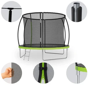 Záhradná trampolína pre deti SIDER 10FT - Ø 312 cm so sieťou vo vnútri a rebríkom