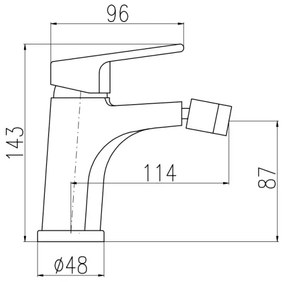 RAV Slezák CO145.0KCMATZ - Bidetová batéria + výpusť COLORADO 14,3cm čierna/zlatá