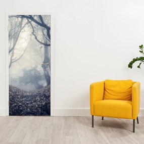 Fototapeta na dvere - Les v hmle (95x205cm)