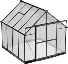 Skleník 234 × 244 × 254 cm, zosilnená konštrukcia, polykarbonát 6 mm