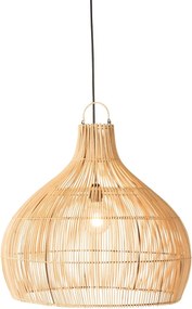 Závesné prírodné ratanové tienidlo Pear shape - Ø 83 * 76 cm / E27