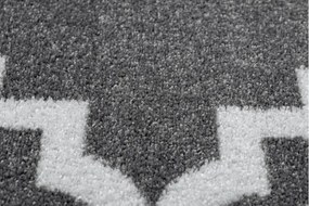 Kusový koberec SKETCH Danny sivý/biely trellis