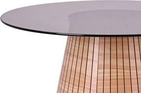 Okrúhly konferenčný stolík Ascoli, 80 cm, svetlý orech