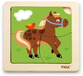 Puzzle na podložke Viga 51312 kôň