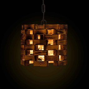 Závesné svietidlo v prírodnej farbe s dreveným tienidlom ø 20 cm Match – Squid Lighting