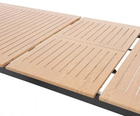 Doppler EXPERT WOOD antracit - záhradný rozkladací hliníkový stôl 220/280 x 100 x 75 cm