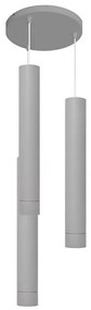 LED Luster na lanku TUBA 3xGU10/4,8W/230V šedá