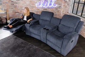 Sedacia súprava Relax 42814 Hollywood 3-sedenie Tmavošedá látka - Komfort-nábytok