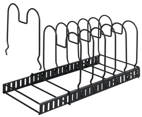 WENKO 53149100 - Držiak na pokrievky a panvice 18x18 cm čierny